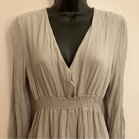 Altar’d State Pistachio Pastel Green Spring Coquette Designer Long Sleeve Dress - Picture 3 of 17